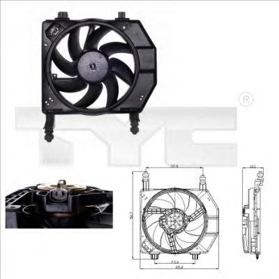 810-0029 TYC Cooling System Fan, radiator
