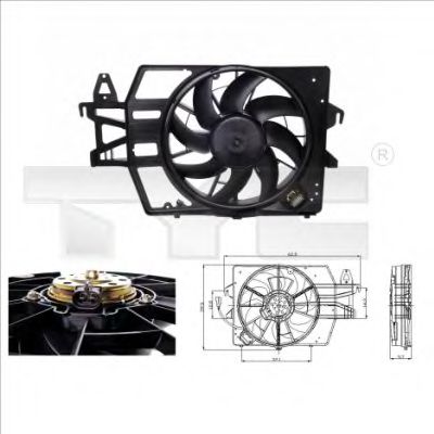 810-0038 TYC Cooling System Fan, radiator