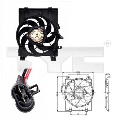825-0001 TYC Air Conditioning Fan, A/C condenser