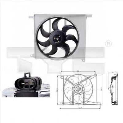 825-0003 TYC Fan, radiator