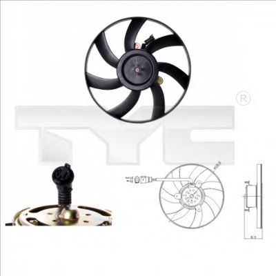 831-0003 TYC Fan, radiator
