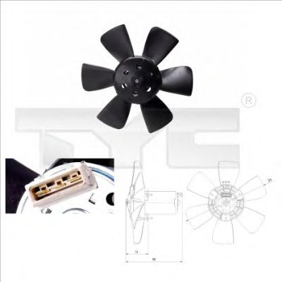 831-0011 TYC Cooling System Fan, radiator