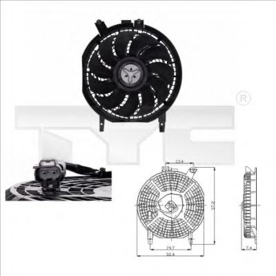 836-0004 TYC Cooling System Fan, radiator