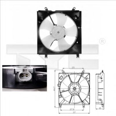 836-0008 TYC Cooling System Fan, radiator