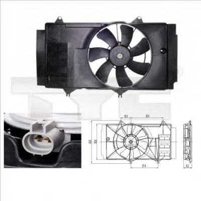 836-0014 TYC Fan, radiator