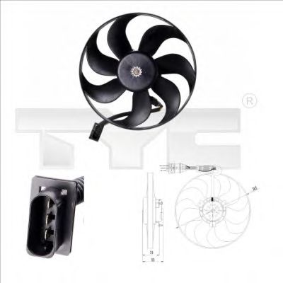 837-0002 TYC Fan, radiator