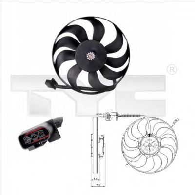 837-0006 TYC Cooling System Fan, radiator