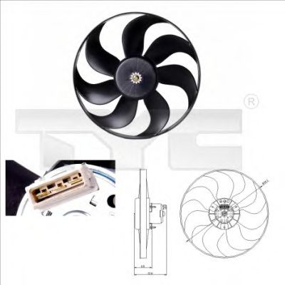 837-0010 TYC Fan, radiator
