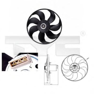 837-0013 TYC Fan, radiator