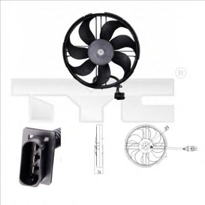 837-0018 TYC Cooling System Fan, radiator