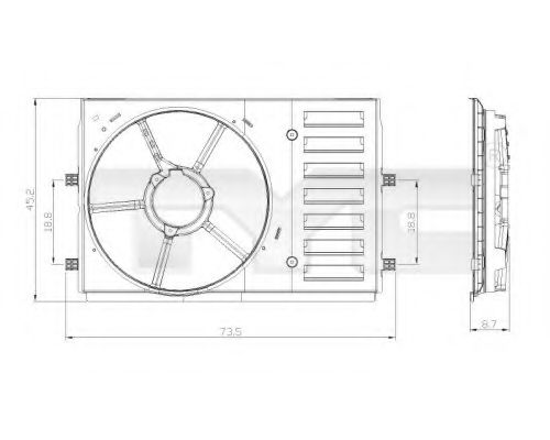 837-0035-1 TYC Support, cooling fan