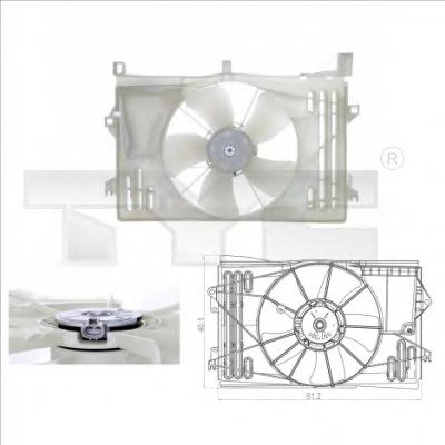 836-0013 TYC Cooling System Fan, radiator