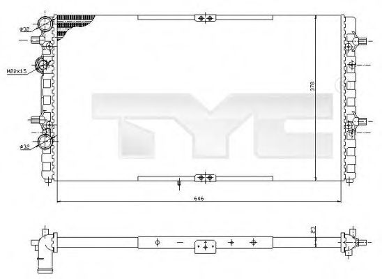 731-0002 TYC Cooling System Radiator, engine cooling