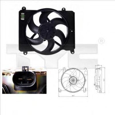 809-0014 TYC Cooling System Fan, radiator