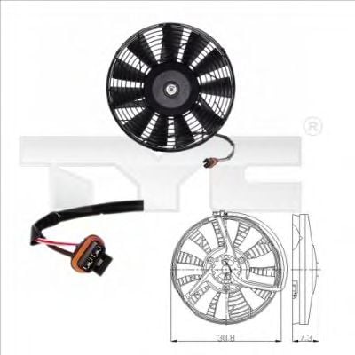 825-0006 TYC Air Conditioning Fan, A/C condenser
