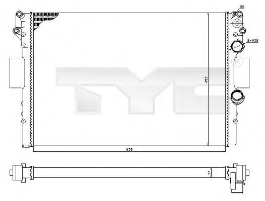 715-0001-R TYC Kühlung Kühler, Motorkühlung