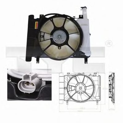836-0018 TYC Cooling System Fan, radiator