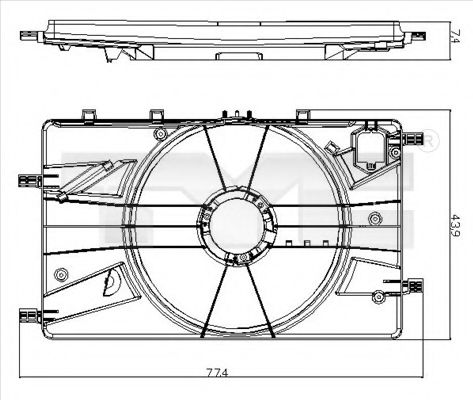 825-0017-1 TYC Support, cooling fan