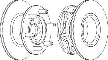 DDF089-1 FERODO Brake System Brake Disc