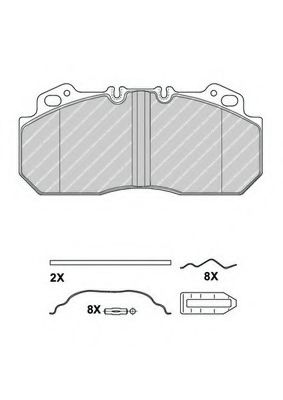 FCV1047B FERODO Brake Pad Set, disc brake