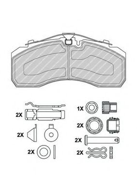 FCV4345PTS FERODO Brake Pad Set, disc brake