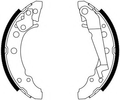 FSB4128 FERODO Brake Shoe Set, parking brake