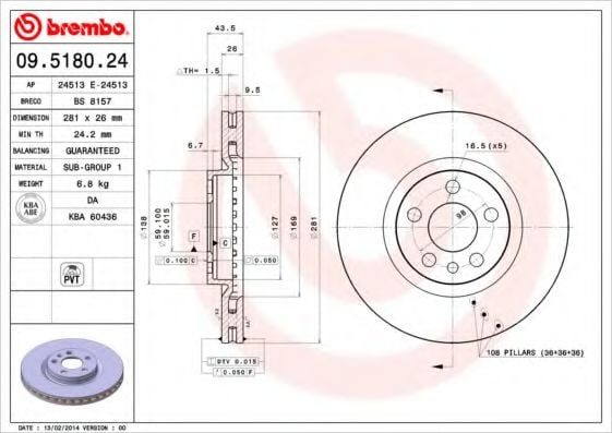 BREMBO 09518024