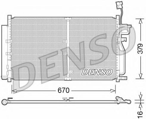 DCN15003 DENSO Condenser, air conditioning