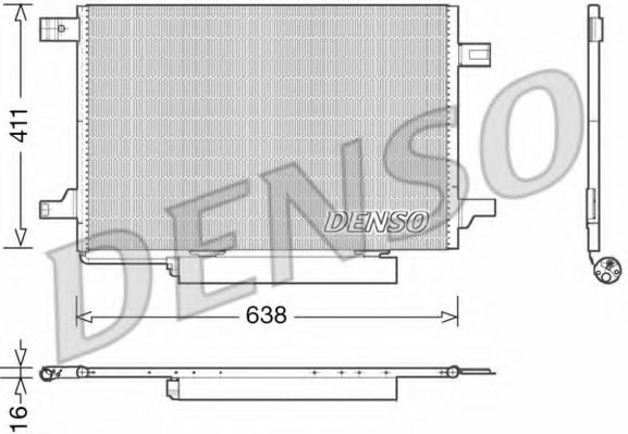 DCN17004 DENSO Air Conditioning Condenser, air conditioning