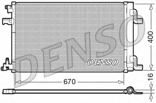 DCN20002 DENSO Condenser, air conditioning