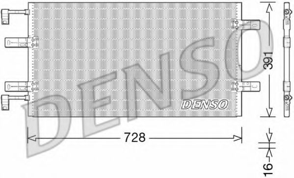 DCN23036 DENSO Air Conditioning Condenser, air conditioning