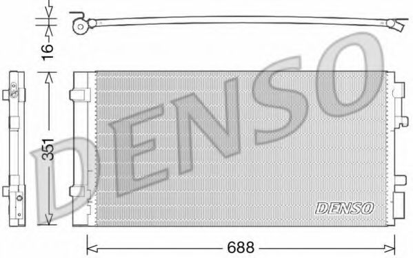 DCN23034 DENSO Air Conditioning Condenser, air conditioning