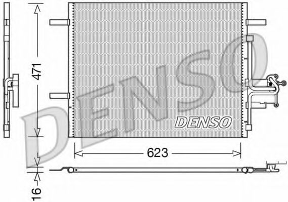 DCN33010 DENSO Condenser, air conditioning