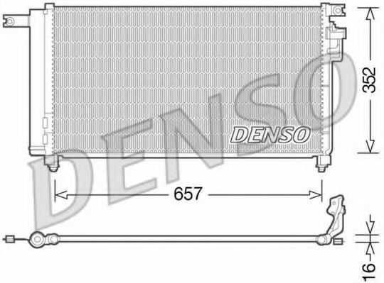 DCN43001 DENSO Condenser, air conditioning