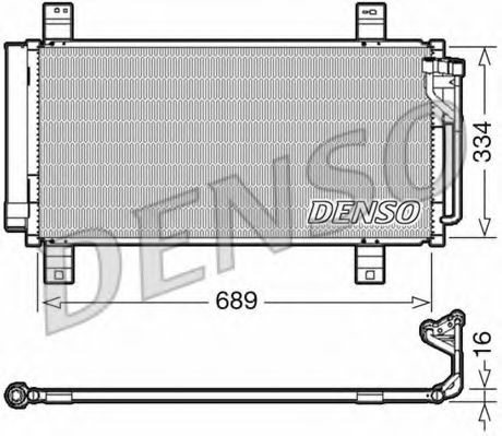 DCN44008 DENSO Condenser, air conditioning