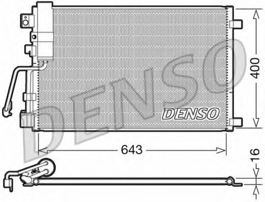 DCN46008 DENSO Condenser, air conditioning