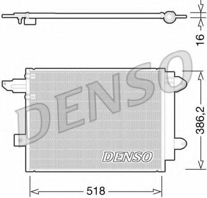 DCN02005 DENSO Air Conditioning Condenser, air conditioning