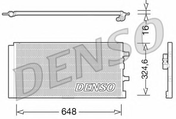DCN02024 DENSO Air Conditioning Condenser, air conditioning