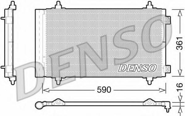 DCN21018 DENSO Condenser, air conditioning