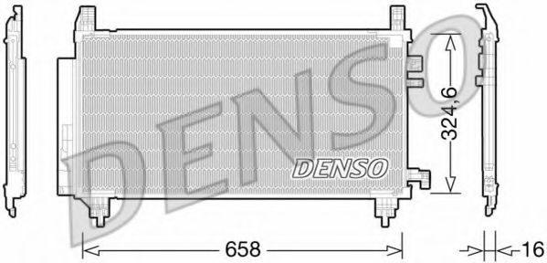 DCN50046 DENSO Condenser, air conditioning