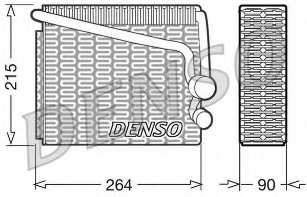 DEV01001 DENSO Evaporator, air conditioning