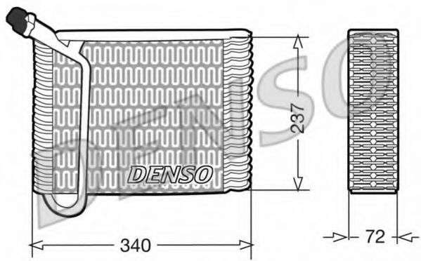 DEV33004 DENSO Evaporator, air conditioning
