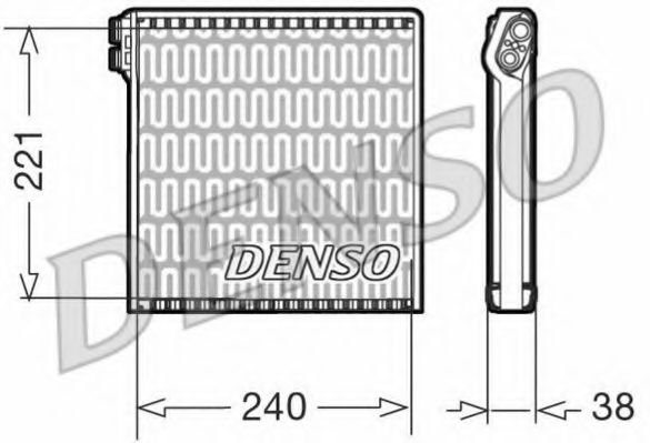DEV09102 DENSO Evaporator, air conditioning