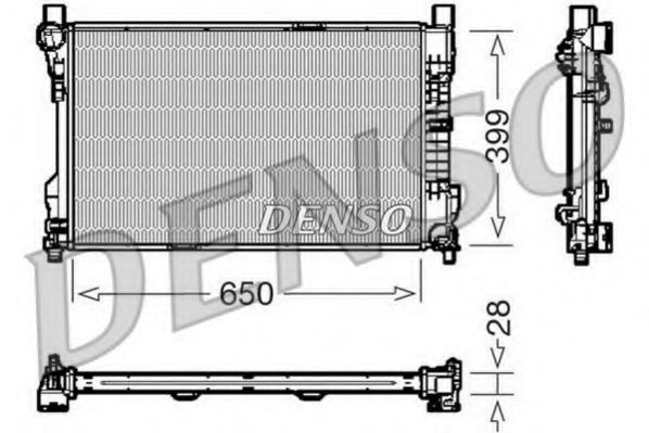 DRM17080 DENSO Cooling System Radiator, engine cooling