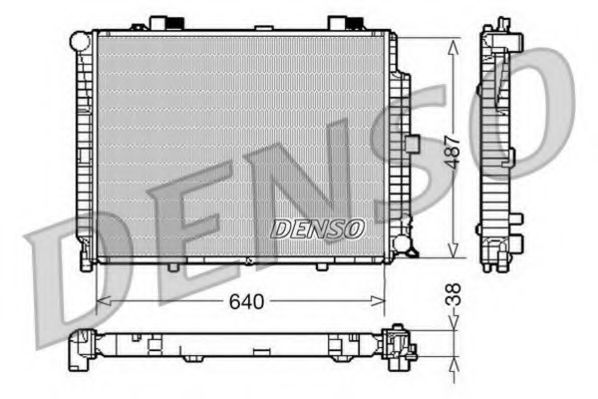 DRM17086 DENSO Cooling System Radiator, engine cooling
