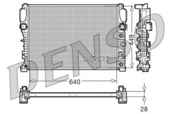 DRM17091 DENSO Cooling System Radiator, engine cooling