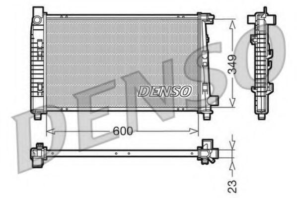 DRM17100 DENSO Cooling System Radiator, engine cooling