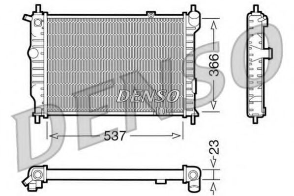 DRM20011 DENSO Cooling System Radiator, engine cooling