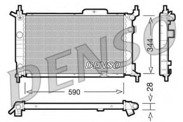 DRM20015 DENSO Cooling System Radiator, engine cooling