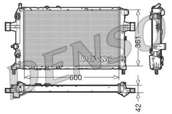 DRM20016 DENSO Cooling System Radiator, engine cooling